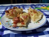 'Pierogi' with cabbage and mushrooms